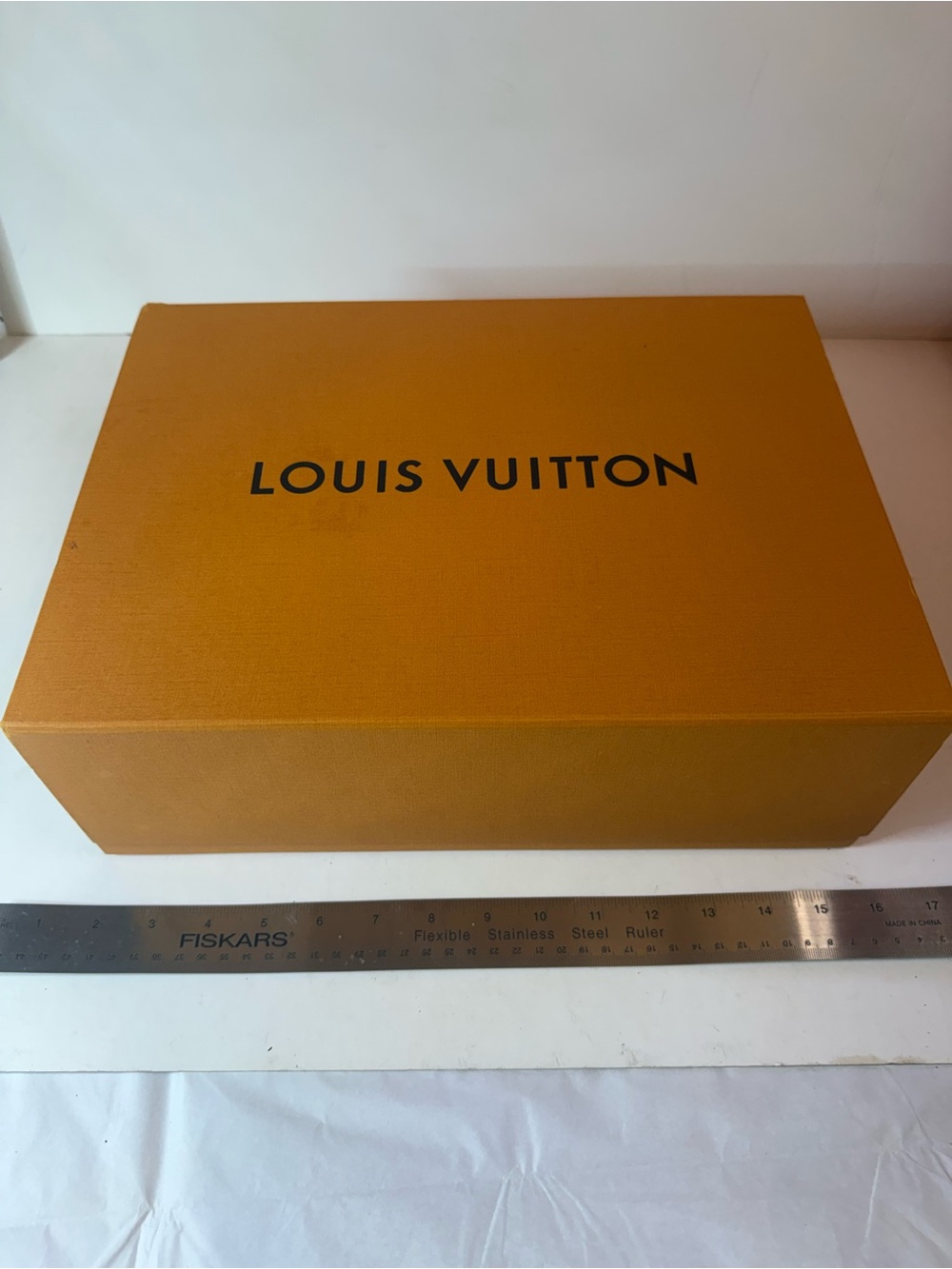 Louis Vuitton Orange and Black Logo Large Box